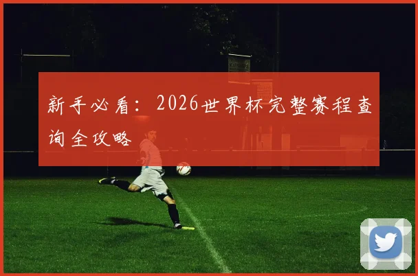 新手必看：2026世界杯完整赛程查询全攻略